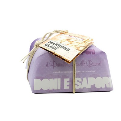 Doni e Sapori - Panettone Artigianale ai Marrons Glaces - 1000 g